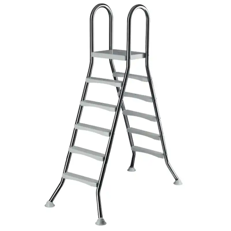 Hochbeckenleiter 1,35 m, 2 x 5 Stufen + Plattform, Edelstahl Garantierte Lieferung