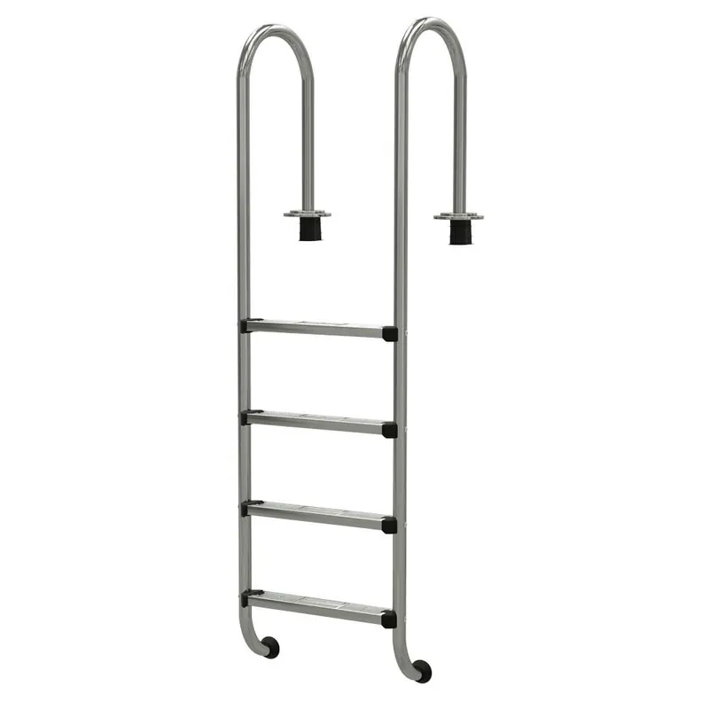 Begrenztes Angebot Tiefbeckenleiter 4 Stufen - ENG, Edelstahl V2A