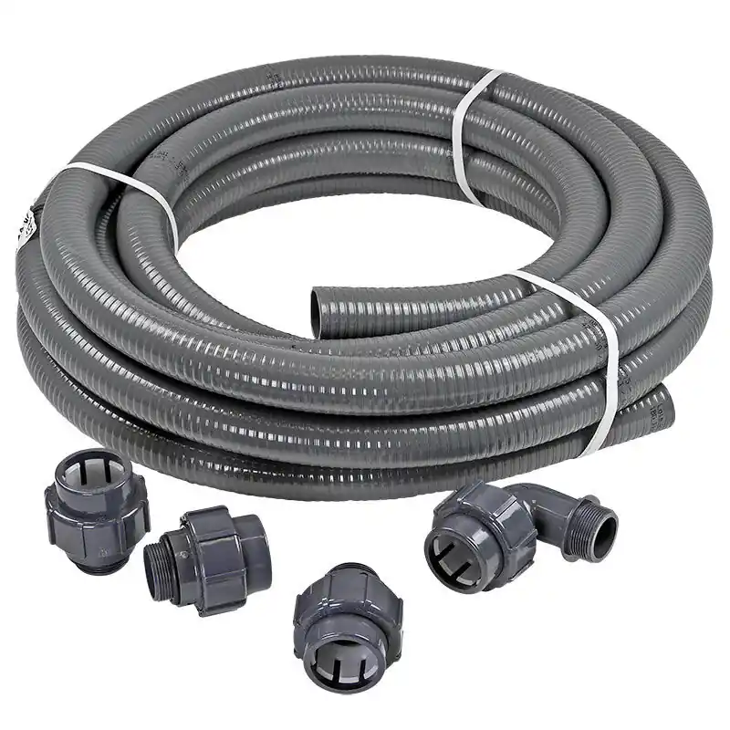 Sonderangebot Anschluss-SET 25m FlexFit flexibler PVC Druckschlauch Ø 50mm + Fittinge