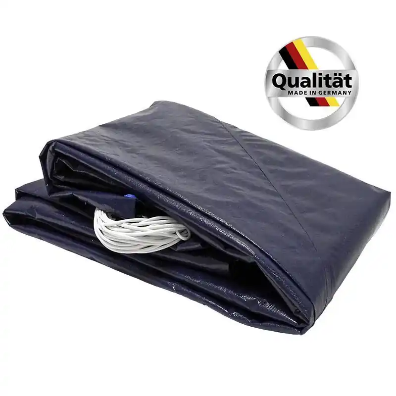 Premium Ø 3,50 m Rundbecken Poolabdeckung 200g/m² blau/schwarz Neu Im Sortiment