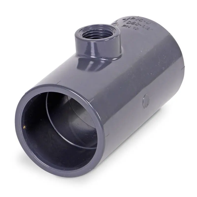 T-Stück 90° PVC-U 50 mm Klebemuffe x 1/2" x IG Nur Für Kurze Zeit