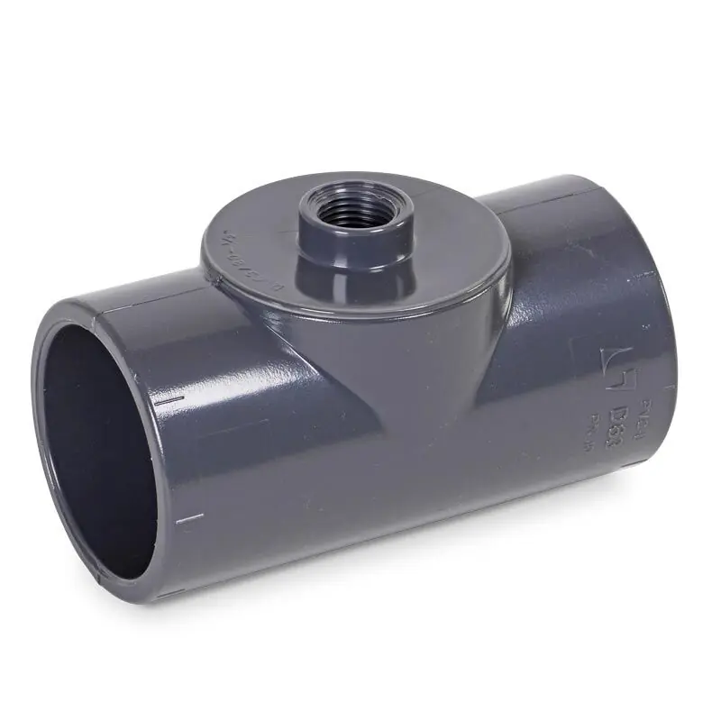 Begrenztes Angebot T-Stück 90° PVC-U 63 mm Klebemuffe x 1/2" x IG