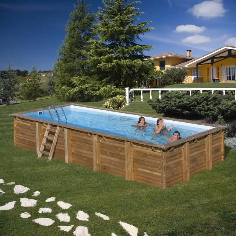Direktkauf BRAGA Echtholzbecken rechteckig 8,15 x 4,20 x 1,46 m