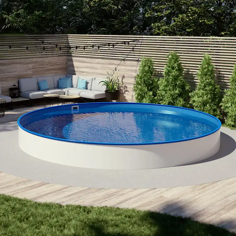Pool Ø 3,00 x 1,50 m Folie blau 0,8mm EB Handlauf STYLE Preis Gesenkt
