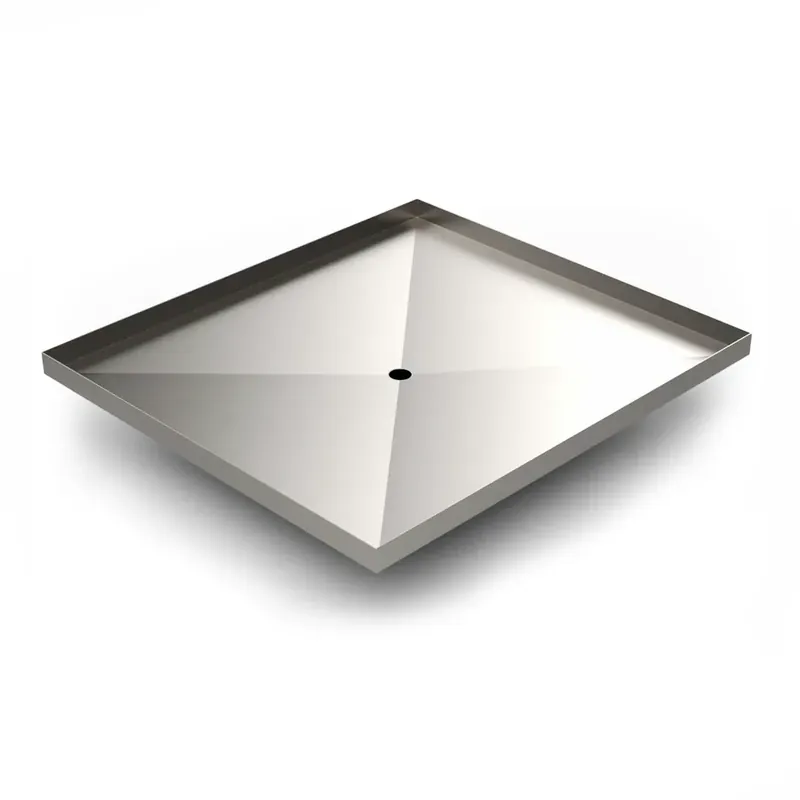 IDEAL Edelstahl Ablaufwanne für WPC Bodenplatte 840 x 750 mm Knallerangebot