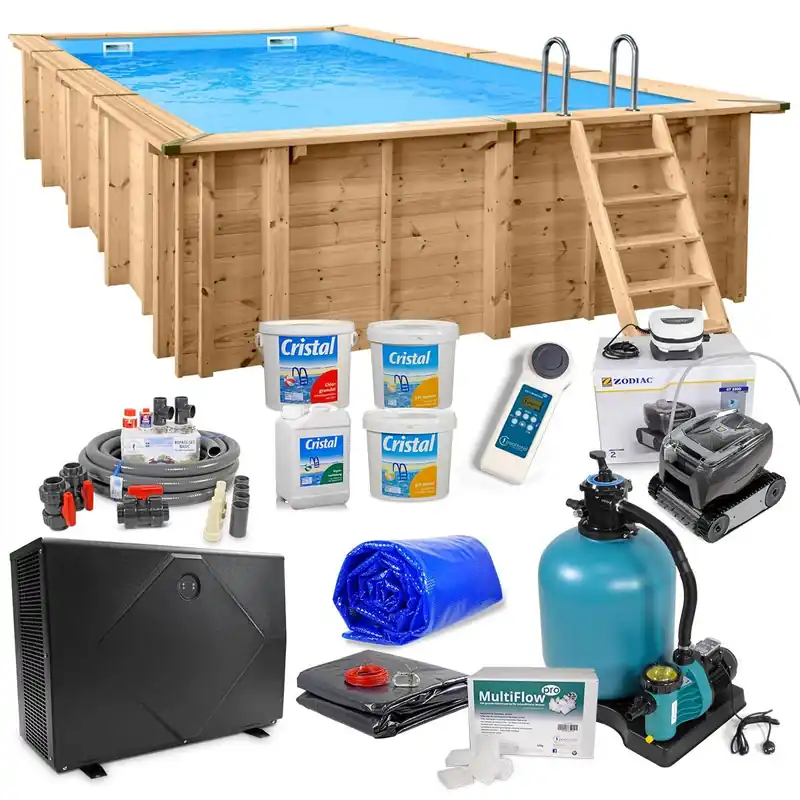 Set-PREMIUM> Holzpool Bali rechteck 7,88 x 4,00 x 1,38 m Günstig