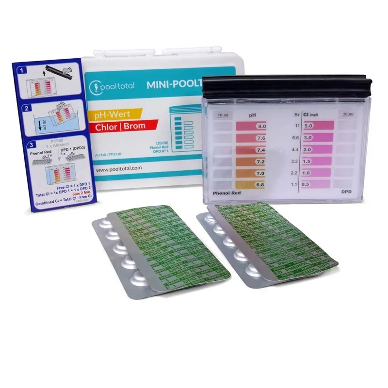 Saisonangebot Mini-Pooltester Chlor, Brom + pH-Wert