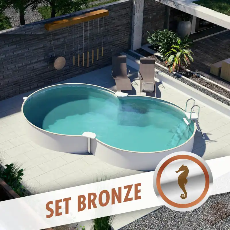 Achtform-Set BRONZE 6,25 x 3,60 x 1,35 m, Folie sand 0,80 mm, teileingelassen Aktuell