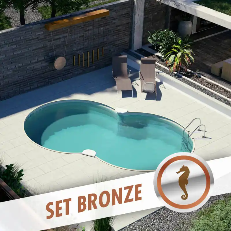 Achtform-Set BRONZE 6,25 x 3,60 x 1,20 m, Folie sand 0,80 mm, eingelassen Bestseller