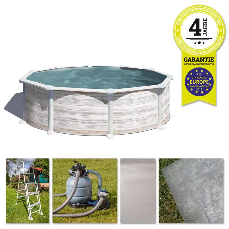 Gre Rundbecken Nordic Ø 460 x 132 cm Sichere Zahlung