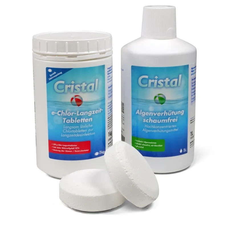 CRISTAL e-Chlor-Langzeit-Tabletten (200g) + Algenverhütung Letzte Chance