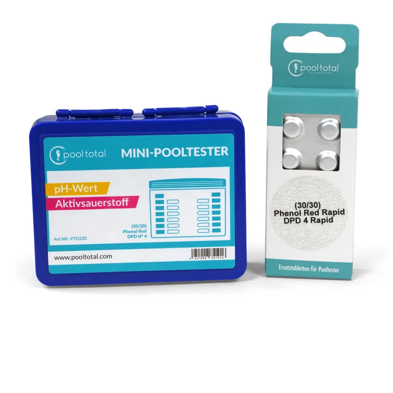 SET> Mini-Pooltester Sauerstoff/ pH + Refill Bestseller