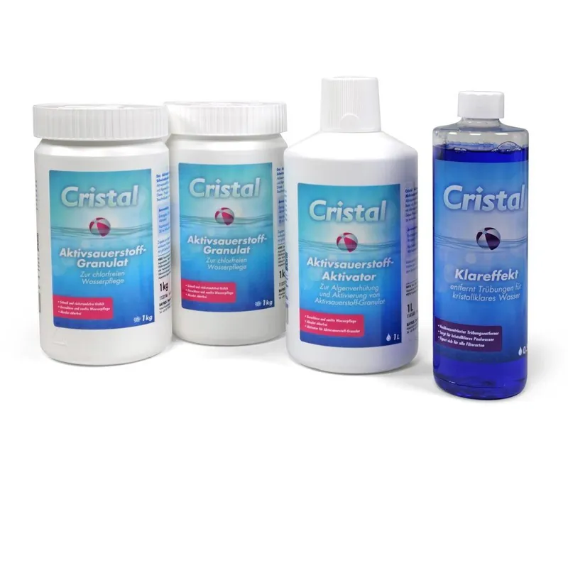 CRISTAL SET Aktivsauerstoff Granulat, Aktivator + Klareffekt Knallerangebot