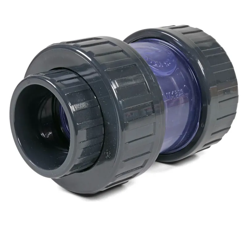 Garantierte Lieferung PVC Rückschlagventil, federbelastet, transparent 50mm