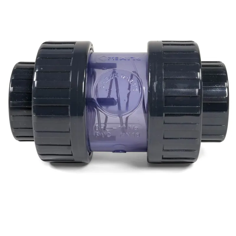 Neue Kollektion PVC Rückschlagventil, federbelastet, transparent 63mm