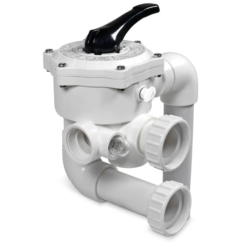 1 1/2'' 6-Wege Ventil weiss mit Anschlussverrohrung für Ø 600mm Kessel Super-Preis