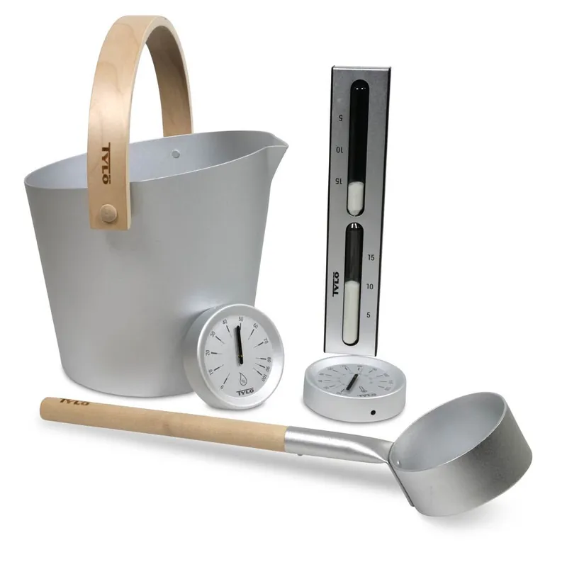 Heißes Angebot SET> Tylö Saunazubehör in Silver Grey (5-tlg.)