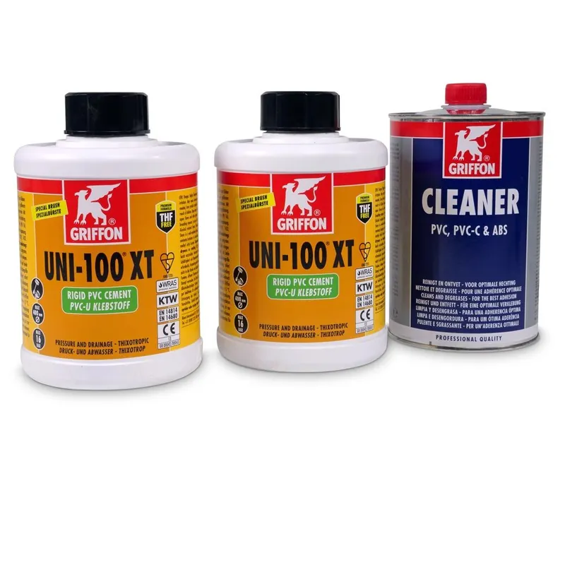 Direktkauf Mega-Spar-SET> 2x Griffon Kleber Uni 100 XT 1000ml + Cleaner 1000ml