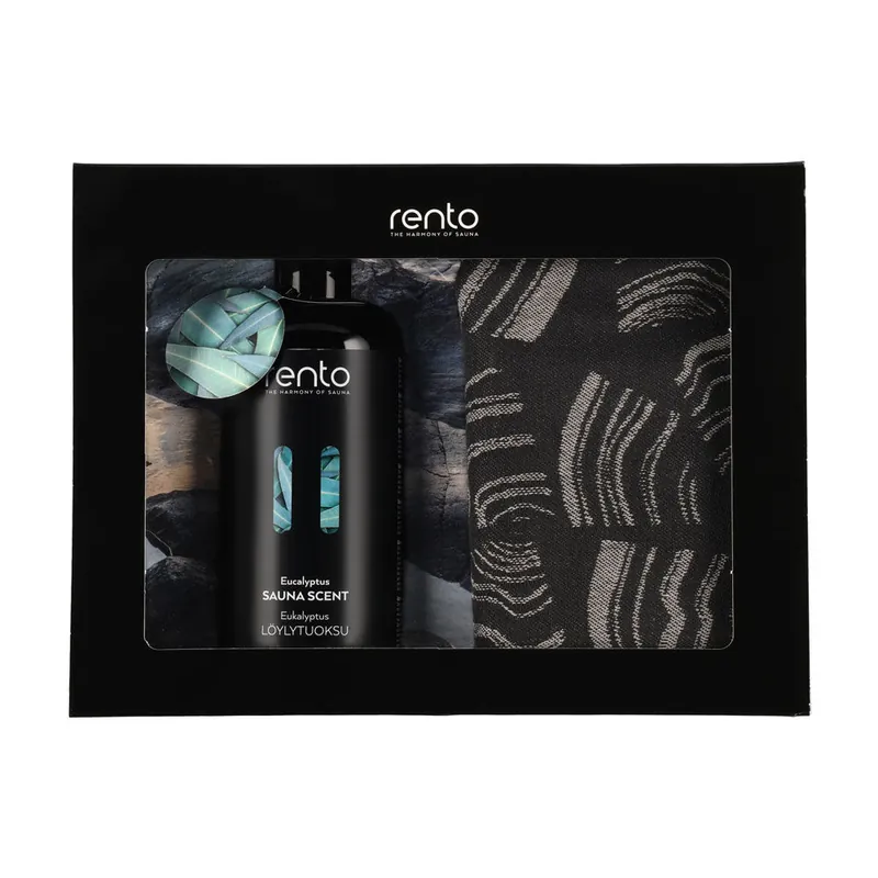Heißes Angebot Rento Geschenk Set Saunaduft Eukalyptus + Sauna-Sitztuch