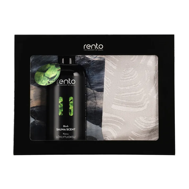 Rento Geschenk Set Saunaduft Birke + Sauna-Sitztuch Solange Der Vorrat Reicht