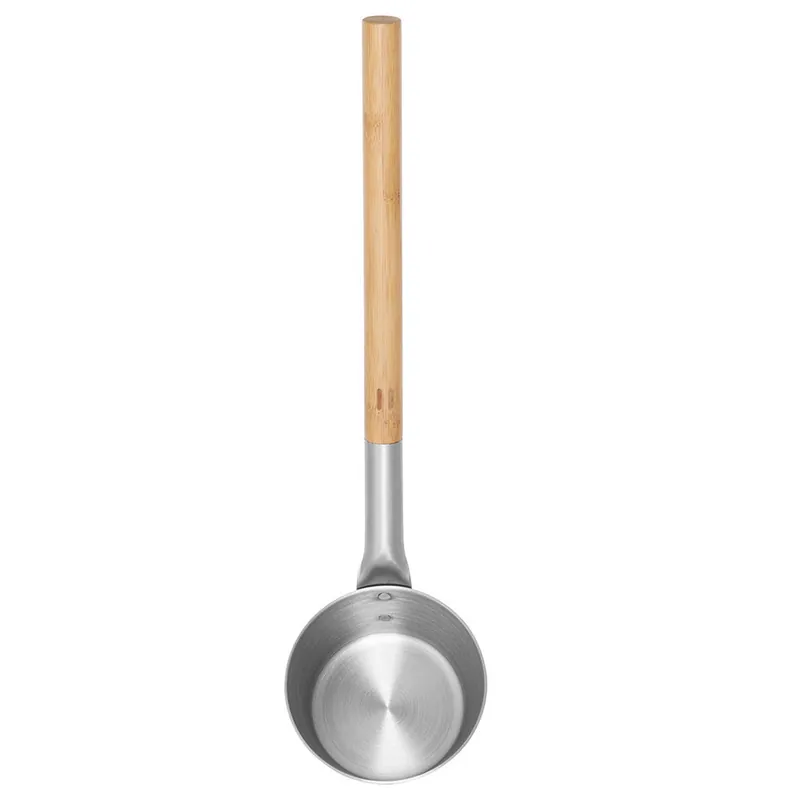 Knallerangebot Rento Saunakelle aluminium SILBER mit Bambus Griff