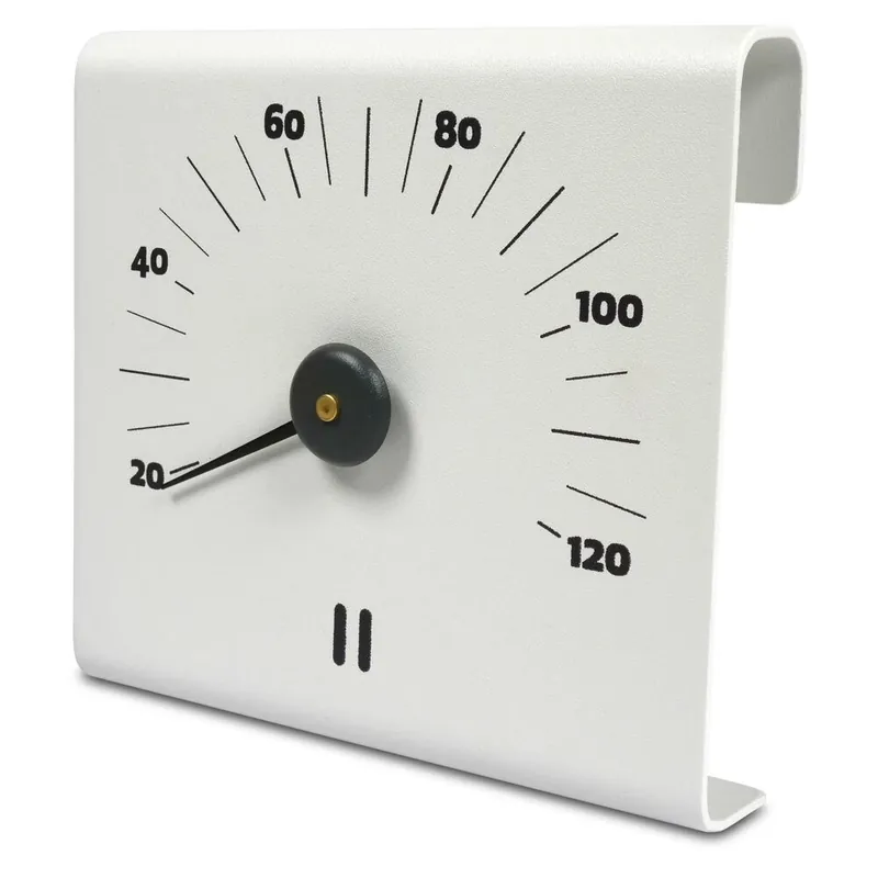 Rento Sauna Thermometer aluminium WEISS Finale Aktion