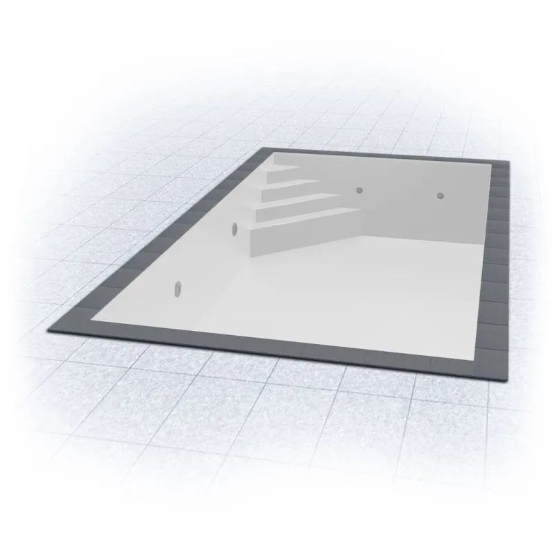 Bestpreis Innenhülle TRENDLINER KB Rechteckb. 600 x 300 x 150 cm | 0,8 mm | weiß | für Treppe Oblique links