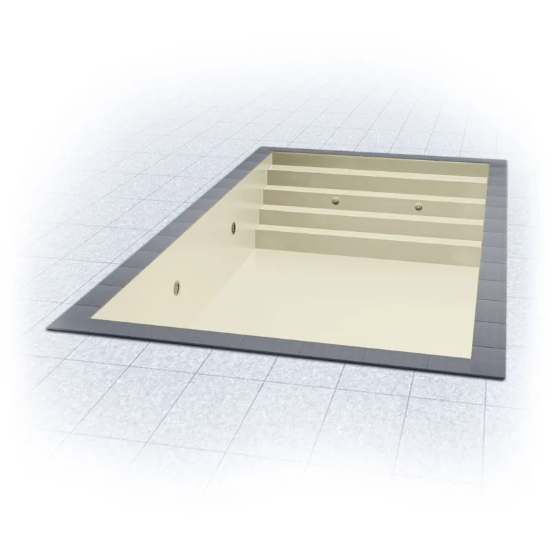 Rabatt Innenhülle TRENDLINER KB Rechteckb. 600 x 300 x 150 cm | 0,8 mm | sand | für Treppe Gesamte Breite