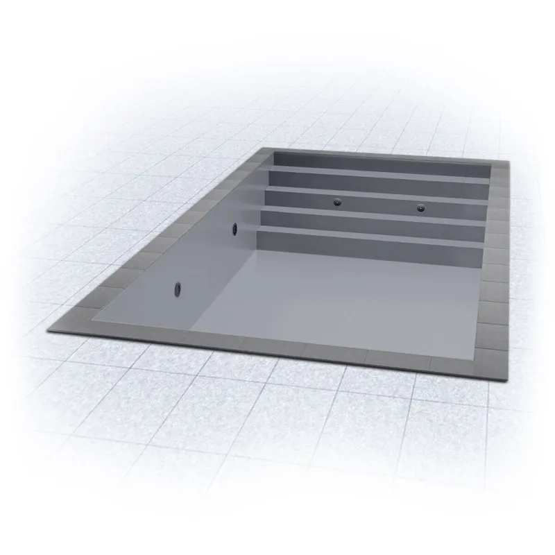 Innenhülle TRENDLINER KB Rechteckb. 800 x 400 x 150 cm | 0,8 mm | hellgrau | für Treppe Gesamte Breite Preisreduziert
