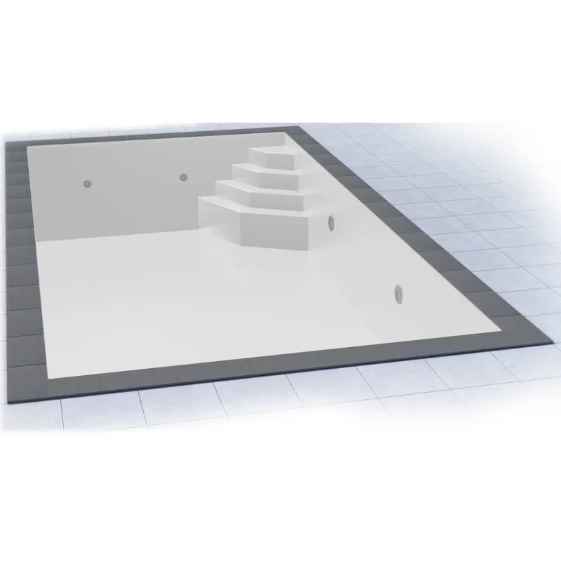 Sichere Zahlung Innenhülle 6.00 x 3.00 x 1.50 m 0,75 mm. weiß | Smaragd rechts