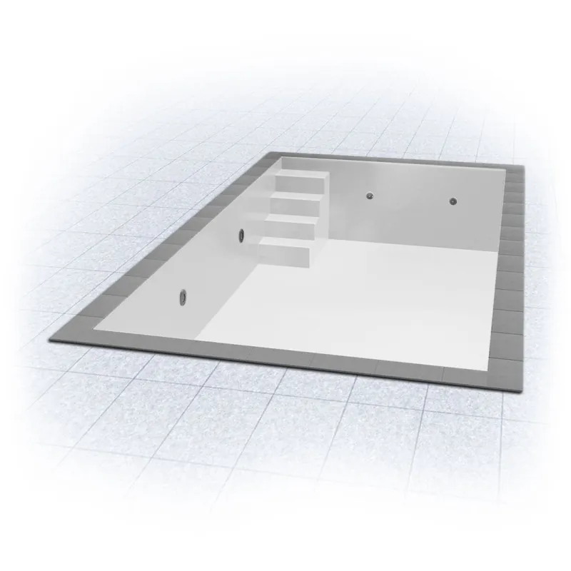 Solange Der Vorrat Reicht TrendStone Premium Set | Rechteckpool 800 x 400 x 150 cm | Weiß | Treppe Variofit 58 links