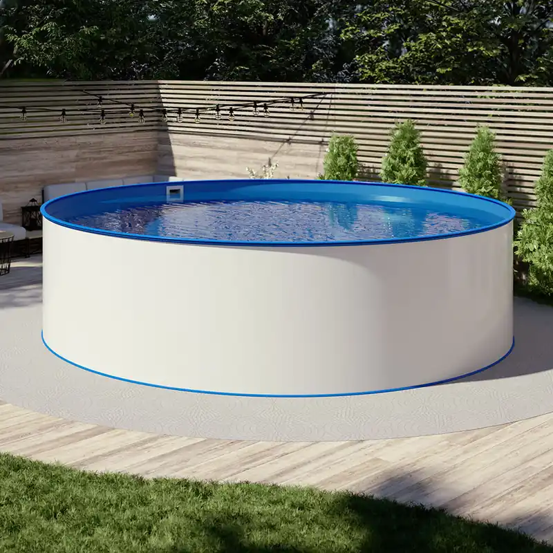 Sichere Zahlung Pool Ø 3,00 x 1,20 m Folie blau 0,8mm ALU-Handlauf