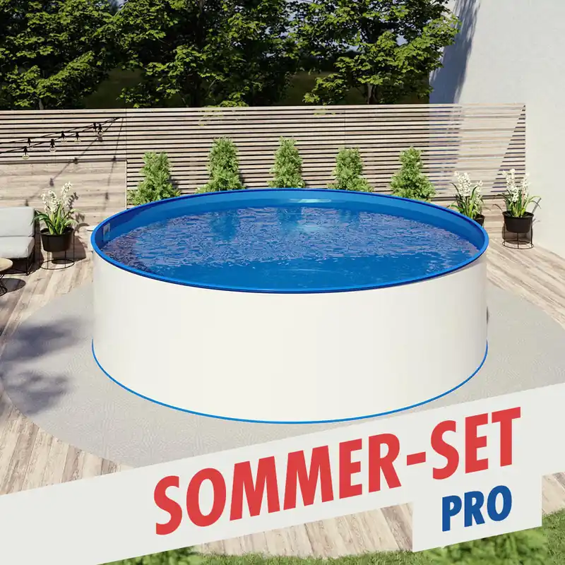 Sommerhit Rundbecken-SET Pro Ø 6,00 x 1,35 m, Folie blau 0,8 mm Bestseller