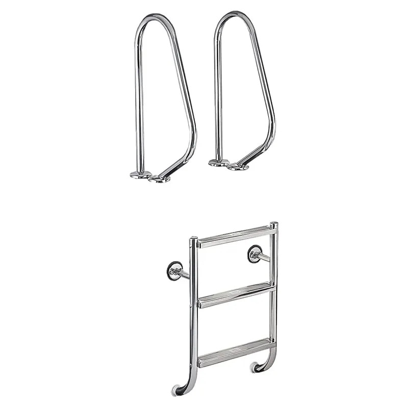 Geteilte Leiter Edelstahl V2A | 3 Edelstahlstufen Angebot