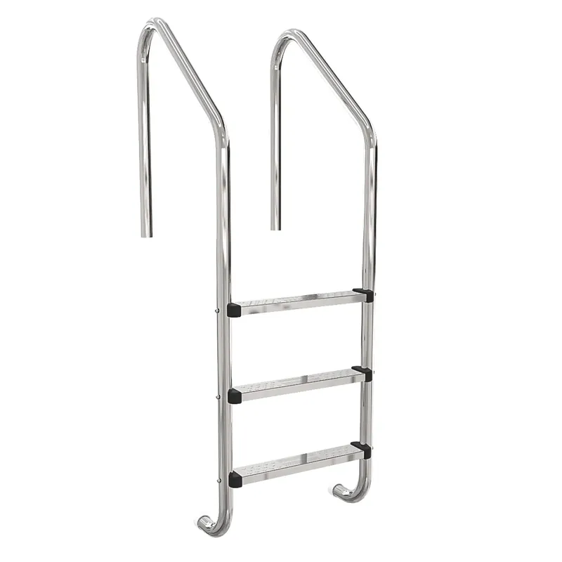 Top-Seller Einstiegsleiter Edelstahl V2A | weites Modell | 3 Edelstahlstufen