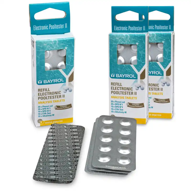 Knallerangebot 3x Nachfüllpack für BAYROL Elektr. Pooltester II (210 Tabl.)