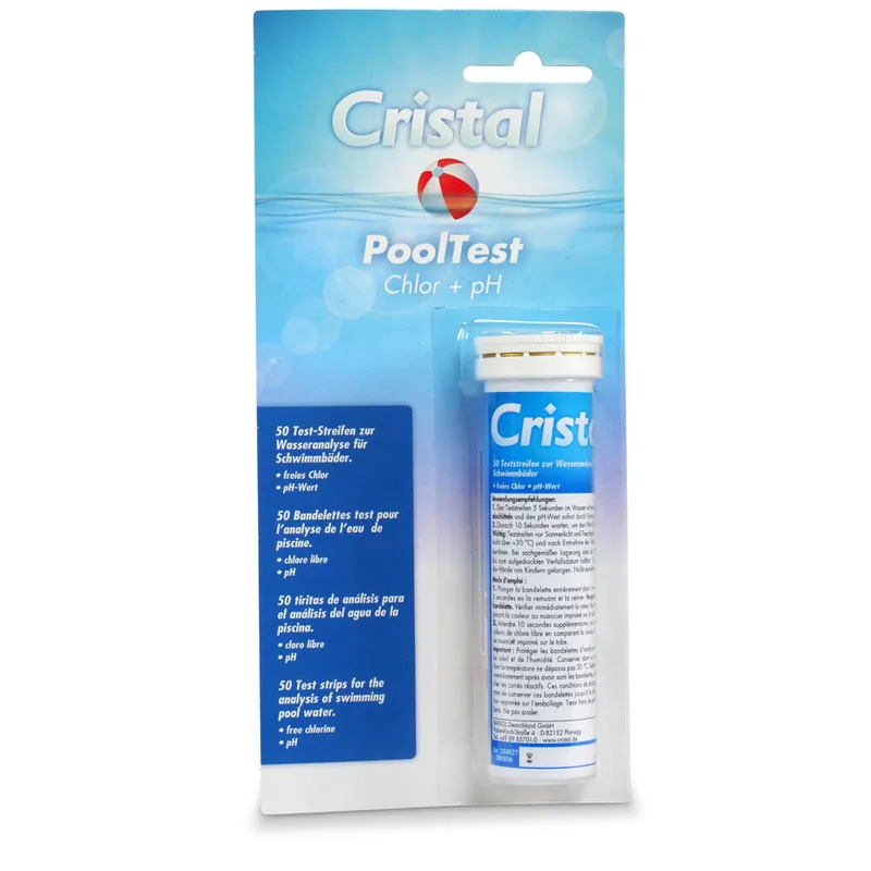 Rabatt CRISTAL PoolTest - Test-Streifen pH/Chlor (MHD 07-2024)