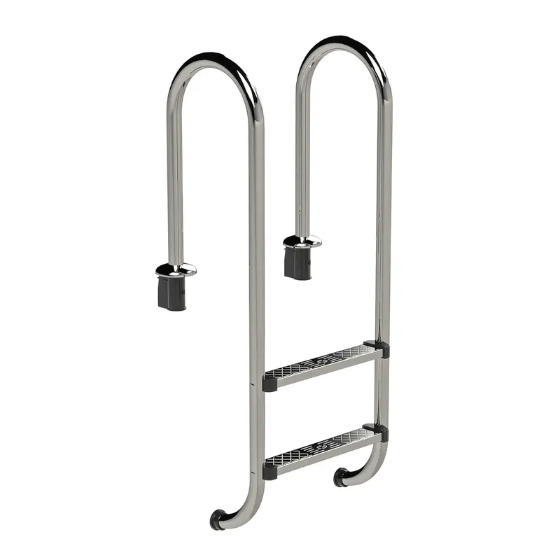 Sonderangebot Tiefbeckenleiter Edelstahl V2A | Enges Modell 55 | 2 Stufen