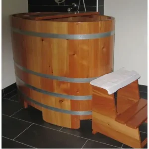 Billig Tauchbottich Tauchbecken Sauna - Tauch & Badebottich Lärche 130x79 cm