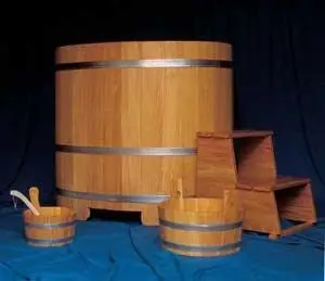 Preiswert Tauchbottich Tauchbecken Sauna - Tauch & Badebottich Lärche 161x79