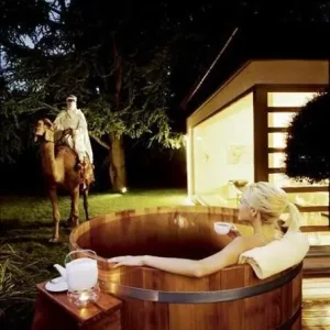 Tauchbottich Tauchbecken Sauna - Tauch & Badebottich Lärche D 153 cm rund Highlight
