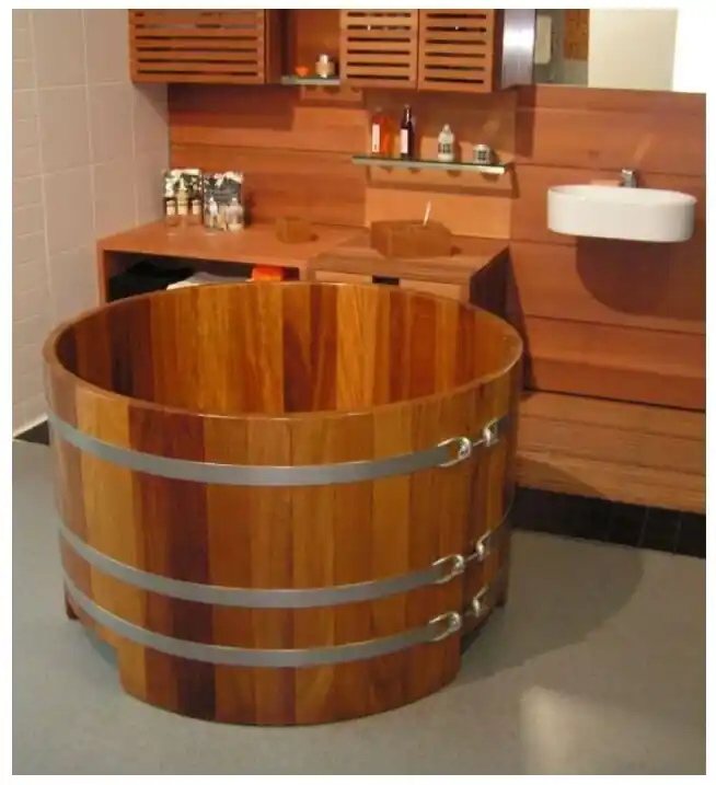 Garantierte Lieferung Holzbadewanne rund Kambala Ø 112 cm