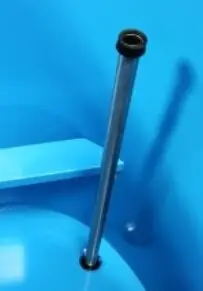 Neue Ware Standrohr Edelstahl (ohne Siphon. Standrohr steht in der Wanne, anstatt Clicker-Ventil)