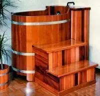 Holz-Whirlpool Lärche 1000 x 720 x 1000 mm Expressversand