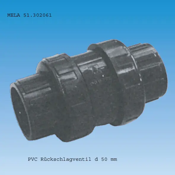 PVC Kegel Rückschlagventil d 50 mm mit Klebemuffe Abverkauf