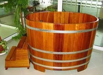 Sauna Tauchbecken 110 x 77 cm Kambala außen natur Neu