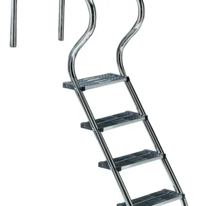 Saisonangebot Treppe Deluxe V4A 4-stufig kurze Bauweise Schwimmbadleiter