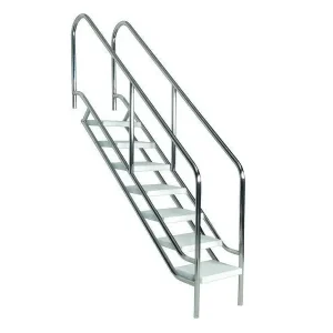 Bestseller Treppe deluxe V4A 7-stufig aus Edelstahl rutschfest