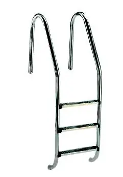 Einbauleiter Edelstahl V4A de luxe 5-stufig weiter Holm 650 mm Schwimmbad Leiter Top-Angebot