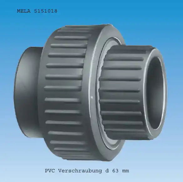 PVC Verschraubung 63 mm mit Klebemuffe Solange Der Vorrat Reicht